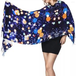 Scarves Abstract Sparkles Circles Scarf Winter Long Large Tassel Soft Wrap Pashmina