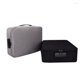 Briefcases Document Organizer Briefcase A4 Folder Holder Men's Women's Bag Cover Purse Passport Home Safe Functional File Storage