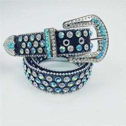 58% Designer New Women's Ribbon Acrylic Punk Colour Pearlescent Water Diamond Three-piece Style Spicy Girl Belt