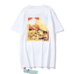 T-shirts Luxury Offs Mens t Shirts Brand Designer Tops Tees Men Women Offwhites T-shirt Summer Classics Back Paint Arrows White Short Sleeve Tshirt Casual Tshirts Awra