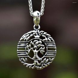 Pendant Necklaces 2023 Vintage Nordic Viking Yggdrasi For Men Stainless Steel Necklace Fashion Jewellery Gift