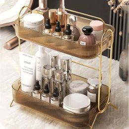 Storage Boxes Lipstick Desktop Dressing Table The Bottom Can Be Pulled Easily Large Capacity Removable Dust-proof Light Luxury Dresser