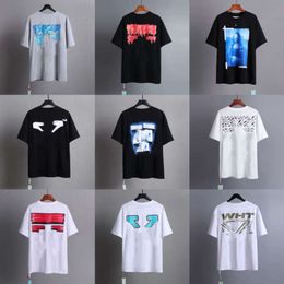 Offs Luxury Mens t Shirts Brand Designer T-shirts Men Women Offwhites Tops Tees Summer T-shirt Classic Back Paint Arrows White Short Sleeve Tshirt Casual Tshirts 538j