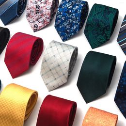 Bow Ties Silk Brand Tie Men Est Design Necktie Plaid Man's Shirt Accessories Dark Red Year's Day Workplace Cravat