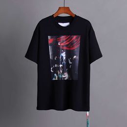 Offs Luxury Mens t Shirts Brand Designers T-shirts Men Women Offwhites Tops Tees T-shirt Summer Classic Tshirts Back Paint Arrows White Short Sleeve Tshirt 8p3h