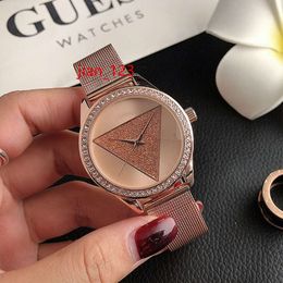 moissanite watch luxury diamond Custom American popular brand watches Anniversary gift round women mesh watch stainless steel