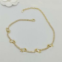 2023 Luxury quality charm pendant necklace with crystal beads and sparkly diamond in 18k gold plated have box stamp PS7402A327L