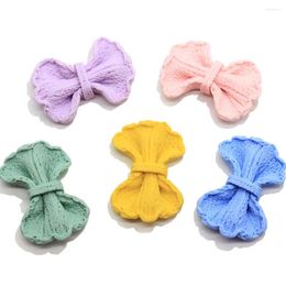 Decorative Flowers 50/100/25 37MM Mixed Resin Bowknot Cabochon Flatback Fabric Bow Decoration Crafts Embellishments For Scrapbooking Diy