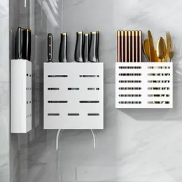 Kitchen Storage Chopstick Holder Stainless Steel Drain Wall-mounted Spoon Racks Tableware Basket Shelf Gadgets Accessories Tool