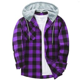 Men's Casual Shirts Long Sleeve Oversized Blouse Vocation Lapel Shirt Business Mens Hooded Flannel Warm Drop Roupas Maculinas