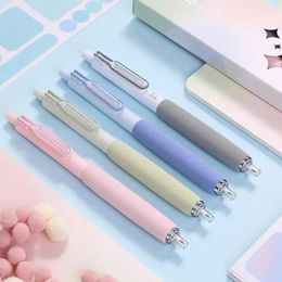 4Pcs Kawaii Retractable Gel Pen Set Cute Pens Black Ink 0.5 Mm School Supplies Stationery Ballpoint Writing Student