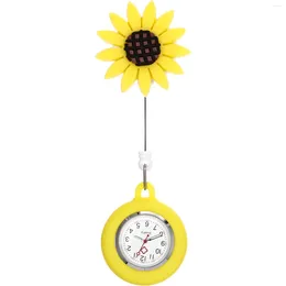 Pocket Watches Table Sunflower Form Men Digital Watch Fob Nurses Zinc Alloy Durable