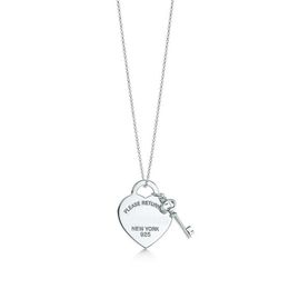 Pendant Necklaces Fashion Please Return To New York Heart Key Necklace Original 925 Sier Love Charm Women Diy Jewellery Gift Clavicl178V