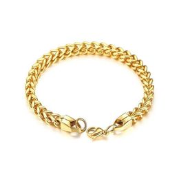 Curb Cuban Double Chains Link Men Bracelet Stainless Steel In Gold Silver Black Color 8 7 Male Pulseira Jewelry BR-625234x