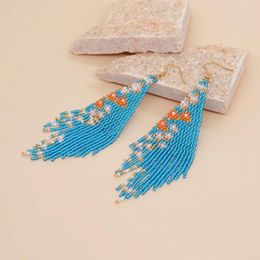 Dangle Earrings Go2Boho Long Tasselsearring For Women Boho Handmade Summer Native Beads Bead Ethnic Tribal Jewelry Bohemian Jewellery Girl