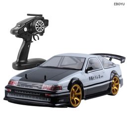 EBOYU AE86 RC Car 1 10 4WD Sport Racing Drift 70KMh High Speed Remote Control Tires RTR 231229