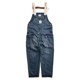 Pants Vintage Men Jumpsuit Comfy Female Romper Square Neck Casual Hi Streetwear Fashion Boys Bib Overalls Work Wear Denim Jeans Blue