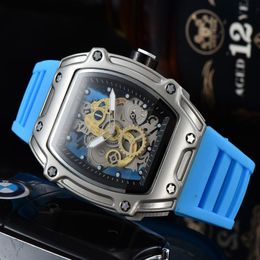 2023Luxury sports designer brand Watch 42mm quartz men's fashion silica gel band multi-color military Analogue clock Montel Lux295G