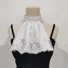 Bow Ties B36D Women False Collar Drama Play Decorative Shirt Dress Elegant Lapel Shawl