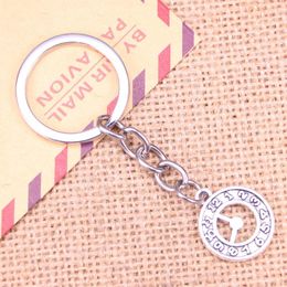 Keychains 20pcs Fashion Keychain 17mm Death Clock Pendants DIY Men Jewellery Car Key Chain Ring Holder Souvenir For Gift