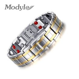 Chokers Modyle Stainless Steel Healthy Magnet Bracelet Men Jewelry Bio Energy Magnetotherapy Father's Day Gift