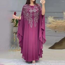 Ethnic Clothing Abayas For Women Dubai Luxury 2024 Chiffon Vintage Muslim Fashion Dress Caftan Marocain Wedding Party Occasions Djellaba