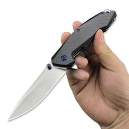CM100 G10 inlaid with carbon Fibre Handle Folding Pocket Knife for Outdoor Camping EDC Hunting