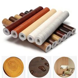 Stickers 3D 10M Home Decor Waterproof PVC Vinyl Wood Grain Self Adhesive Wallpaper Kitchen Wardrobe Cabinet Furniture Wall Stickers Y200103