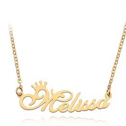 Personalized Custom English name necklaces Bracelet For Women Men stainless steel Letter Pendant charm Gold Silver chains Fashion 249x