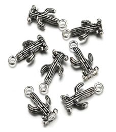 100PCS 24x13mm Antique Silver Colour Alloy Small Accessories Coral Pendant Plant Cactus Charms for Necklace DIY Making Jewellery Find2873903