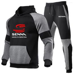 Men's Tracksuits 2023 Ayrton Senna Spring And Autumn Hoodies/Pants/Tracksuits Men Outdoor Camping Hunting Sets Streetwear Suits