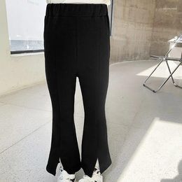 Trousers 2023 Autumn Girls' Casual Flare Pants Children's Fashionable And Versatile Slim Fit Elastic Split