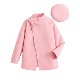 Jackets Autumn Winter Girl Jacket Coat With Hat Teenager Girls Clothes Cute Pink Princess Formal Outfit Kid Clothing Children Plus Size