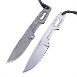 Outdoor CNC D2 steel Handle Full Tang Fixed Blade Knife Camping EDC MIni Hunting Knives with K Sheath