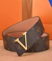 2022 Fashion Designer belts Men Womens belts Big Gold Buckle Genuine Leather Belt lattice printing With gift box 20 Colour 38cm wi7813951