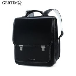 Japanese Randoseru Backpack School Backpacks for Kids Girls Boys Orthopedic Rucksack Children PU Japan Primary Schoolbag Black 231229