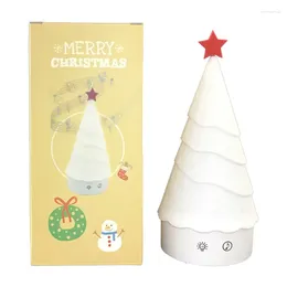 Table Lamps Silicone Cute Night Light Creative Indoor Christmas Tree Music Decoration Lamp Study Bedroom Bedside Colorful Desktop