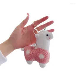 Keychains 10cm Plush Alpaca Doll Pendant Keychain Fashion Bag Party Gift Key Chain