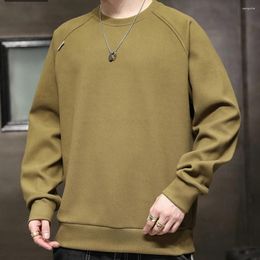 Men's Hoodies Thick Sweatshirts Hoodie Casual Fleece Warm O Neck Solid Color Long Sleeve Pullover Tops Sweatshirt Clothing