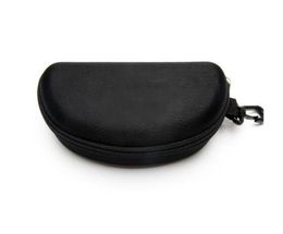 hard case Zipper Hook Sunglasses Box Compression Glasses Case Black brown Metal Plastic Sports sun glasses case box 2639944