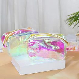 Cosmetic Bags Laser Transparent Bag Female Large Lipstick Makeup Organizer Travel Portable Toiletry Storage Make Up Pouch