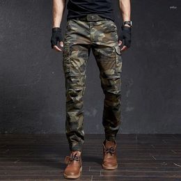 Men's Pants High Quality Slim Military Camouflage Casual Tactical Cargo Streetwear Harajuku Joggers Men Khaki Multi-Pocket Trousers