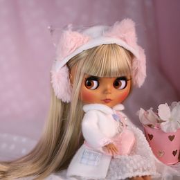 ICY DBS blyth doll 16 bjd toy Joint body glossy matte faceplate white skin 30cm special hairline gift anime SD 231229