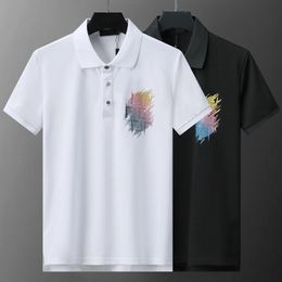 summer mens polo shirt italy shorts sleeve designer polos tshirt lapel men garter letters little printing clothing