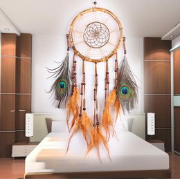 New Dreamcatcher Wind Chimes with Feather Dream Catcher Wall Hanging Decoration Pendant Home Decor Ornament Gift2295364