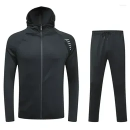 Running Sets Leisure Fitness Coat Hjumping Outdoor Autumn And Winter Sports Clothing Quick-drying Comfortable Hooded Group Suits