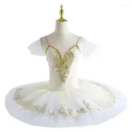 Stage Wear 2023 Ballet Tutu Skirt Sling Children White Swan Lake Dance Performance Costumes Beauty Clothing
