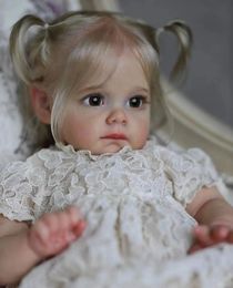 55cm fullbody silicone baby reborn simulation of the little girl can be cleaned doll 231229