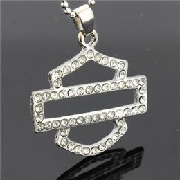 1pc Support Dropship Biker Style Crystal Unisex Pendant 316L Stainless Steel Jewellery Popular Cool Motorcycles Pendant237j