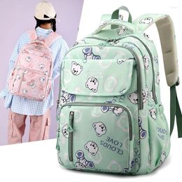 School Bags Multi-layer Capacity Cartoon Bear Backpack Outdoor Leisure Laptop Bag Girl College And Middle Student